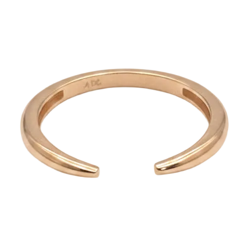 14k solid gold open cuff ring, - minimalist open band ring, rose gold