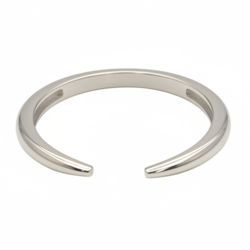 14k solid gold open cuff ring - minimalist open band ring, white gold