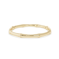 14k solid gold bamboo stack ring - textured bamboo motif gold stacking ring, yellow gold
