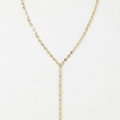 14k solid gold marquise lariat chain necklace - delicate marquise lariat chain, yellow gold, minimalist jewelry, everyday wear
